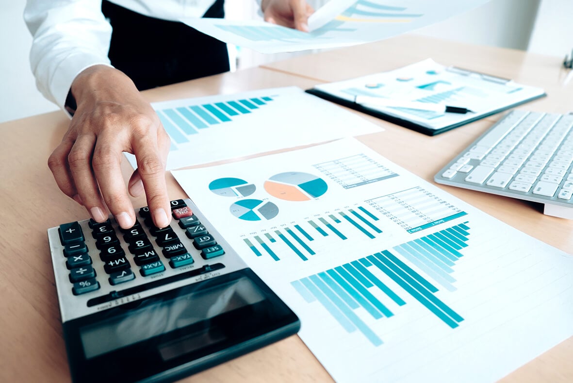 accountant computing taxes